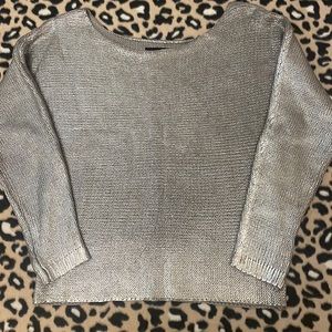 NWOT Liquid Silver sweater by Forever 21. Sz. S